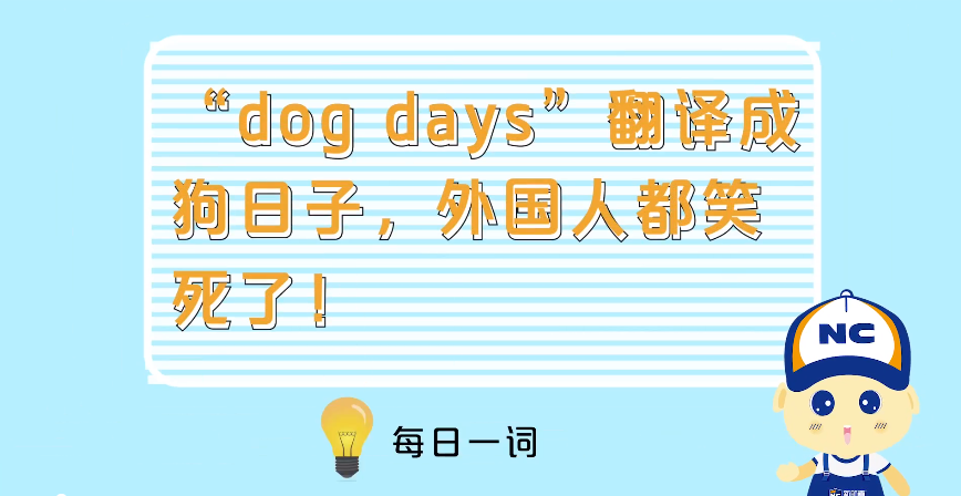 “dog days”翻译成狗日子，老外都笑“死”了！